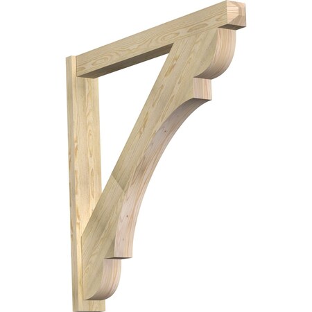Ekena Millwork Olympic Craftsman Rough Sawn Outlooker, Douglas Fir, 6"W x 48"D x 48"H OUT06X48X48OLY04RDF